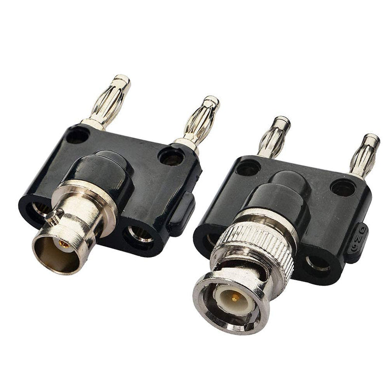 [Australia - AusPower] - onelinkmore BNC Kits 4 Type BNC Male Female to 2X 4mm Dual Banana Female Male Socket Binding Post RF Coax Coaxial Splitter Connector BNC Banana Adapter 