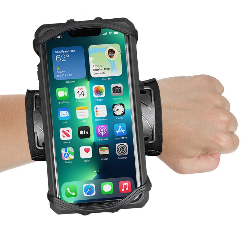 [Australia - AusPower] - JEMACHE Phone Wristband for iPhone 13 Pro Max, 12 11 XS XR X, Samsung Galaxy S22 S21 S20 S10 Plus, Note 20 Ultra, Workouts Running Wrist Band Holder (Black) Black 