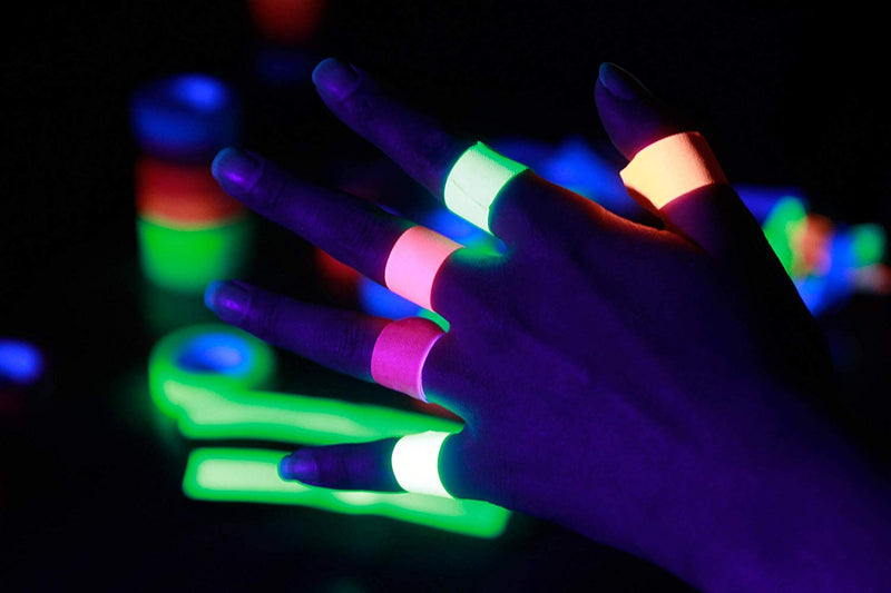 [Australia - AusPower] - KIWIHUB UV Blacklight Reactive (6pack) (6 Colors) 0.59inch x 16.4ft per Color, Fluorescent Cloth/Neon Gaffer Tape, Super Bright for Glow Party Supplies 