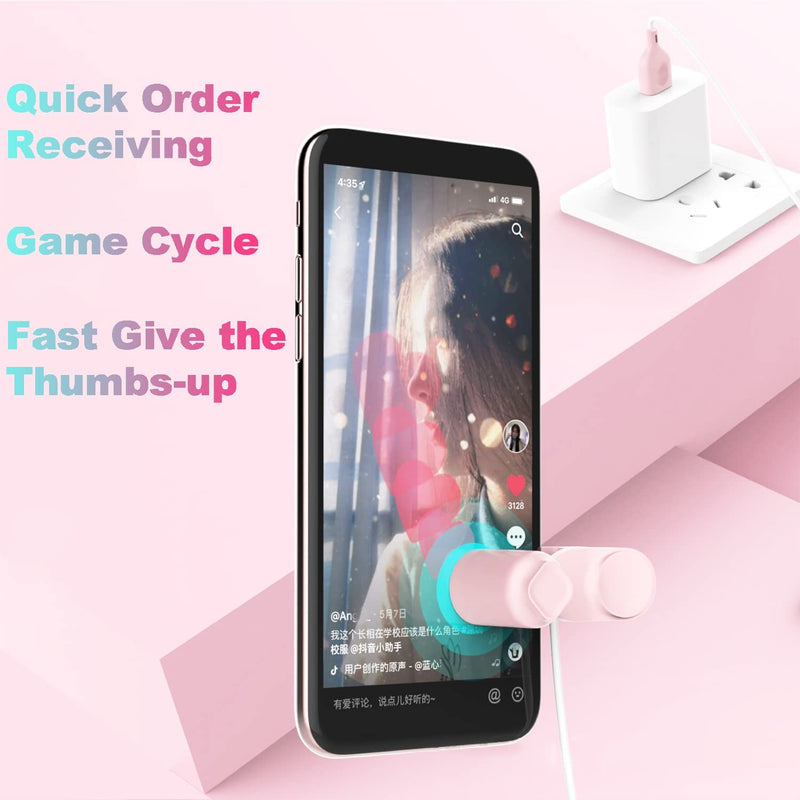 [Australia - AusPower] - Auto Clicker for Phone Automatic Phone Screen Tapper, Simulated Finger Clicking USB Simulator for Gaming, Shopping, Giving a Like in Tiktok, Lightning Deal, Live Broadcasts, Reward Tasks (Pink) Pink 
