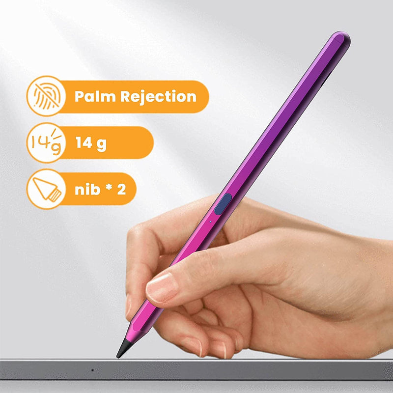 [Australia - AusPower] - Stylus Pencil for Apple iPad Pro (2021) 12.9/11, iPad Air 4th &3rd Generation, iPad Pro 4th & 3rd Generation 12.9/11, iPad 9th/7th/5th, iPad Mini 6 Compatible with 2018-2021 Apple iPads (﻿Purple) ﻿Purple 