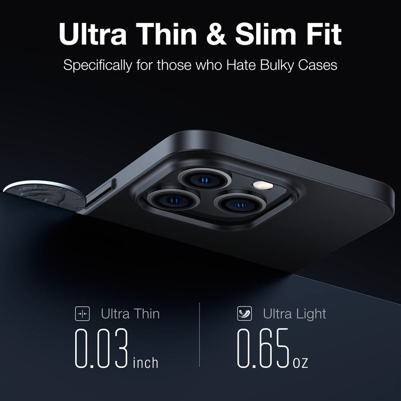 [Australia - AusPower] - TORRAS Slim Fit Designed for iPhone 14 Pro Max Case 6.7 inch, Ultra-Thin 14 Pro Max Case 2022, Lightweight Hard PC Cover Phone Cases for iPhone 14 Pro Max Phone Case Black, OriginFit Matte Black 