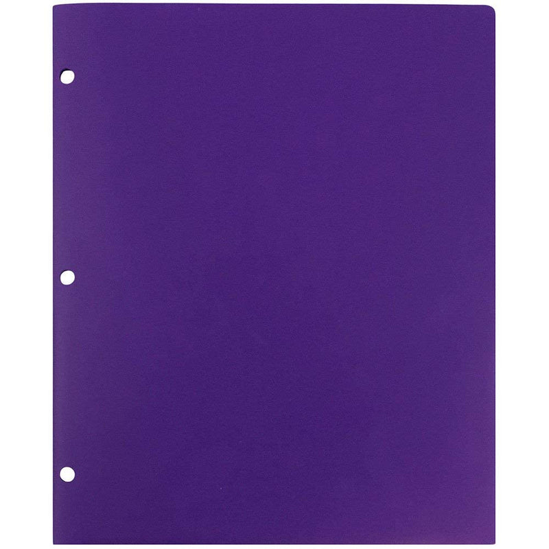 [Australia - AusPower] - JAM PAPER Heavy Duty Plastic 3 Hole Punch Pocket Folders - Extra Tough School Folders - Assorted Primary Colors - 6/Pack 