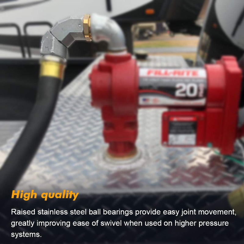 [Australia - AusPower] - 3/4 Inch Fuel Hose Swivel 360 Rotating Connector for Fuel Nozzle Multi Plane Fuel Plane Swivel 