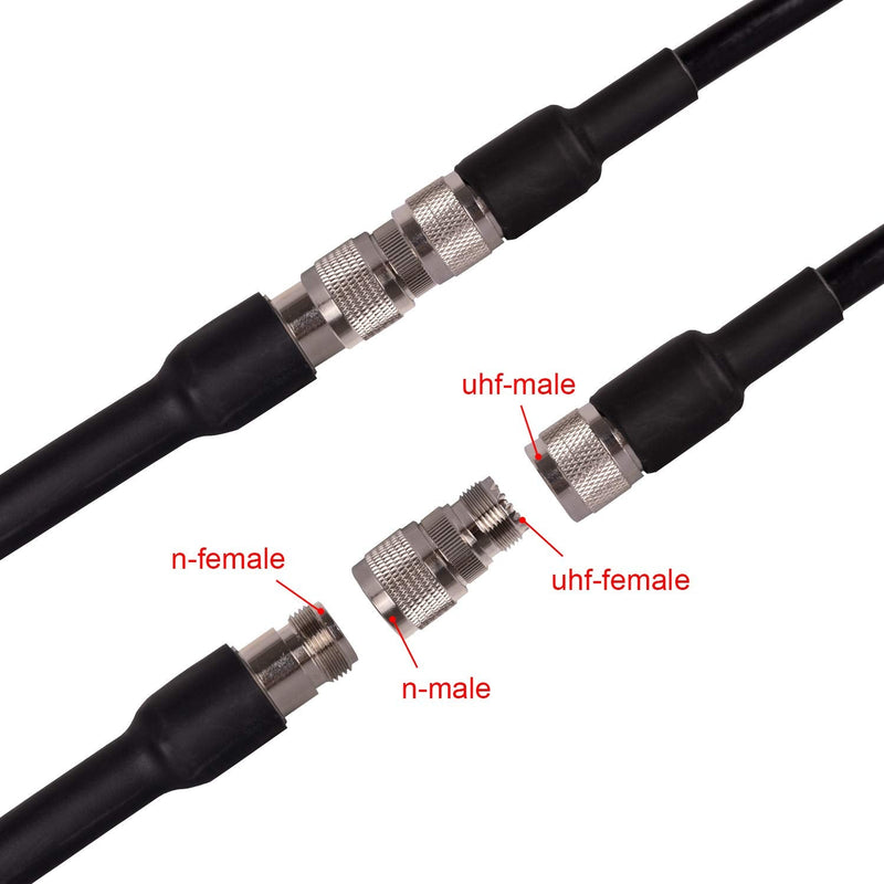 [Australia - AusPower] - XRDS -RF N Male to UHF Female Adapter N Connector to PL-259 SO-239 Coax RF Coaxial Cable Connectors Pack of 5 (NOT for TV) 