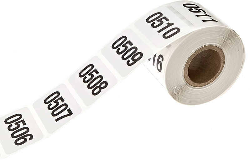 [Australia - AusPower] - Consecutive Numbered Labels (0501-1000) / 1" x 1.5" Stickers / 500 Small Business Product Number Tags / Made in The USA 