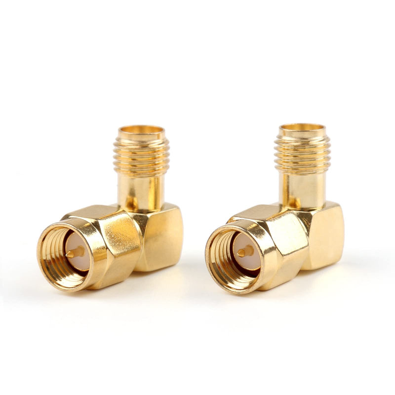 [Australia - AusPower] - Areyourshop 20Pcs SMA Female Jack to SMA Male Plug Right Angle 90 Degree Connector 