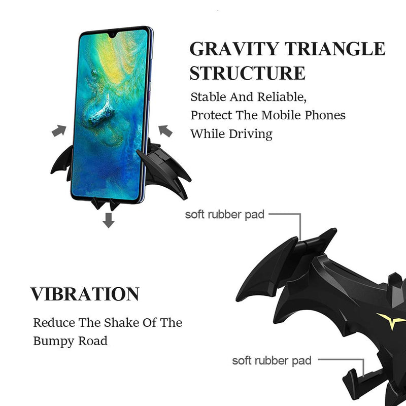 [Australia - AusPower] - Car Vent Bat Mount Creative Bat Car Phone Holder Mount Universal Gravity Automatic Locking Hands Free 