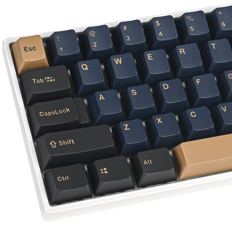 [Australia - AusPower] - Blue Samurai PBT Custom keycaps ，135 Keys OEM Profile Double-Shot Key Cap Set for Cherry/Gateron MX switches 60 Percent / 64 /GK61 Gaming Mechanical Keyboard Blue Samurai 