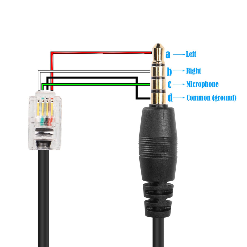 [Australia - AusPower] - GINTOOYUN 2 Pcs RJ9 to 3.5mm Audio Jack Cisco Telephone Cable RJ9 4P4C to 3.5mm Audio Male Plug Fixed Cisco Telephone Cable for Fixing Telephone Sets,Earphones,etc(32.6Inch) 