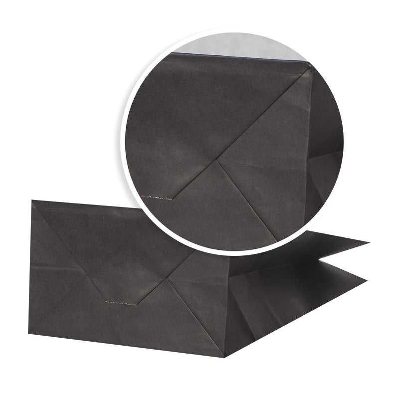 [Australia - AusPower] - Paper Favor Bags - 50 Pack Black Party Favor Kraft Treat Bags for Any Occasions, Halloween, Graduation, DIY Arts, New Years Eve Party - 5 x 3 x 9 Inch 
