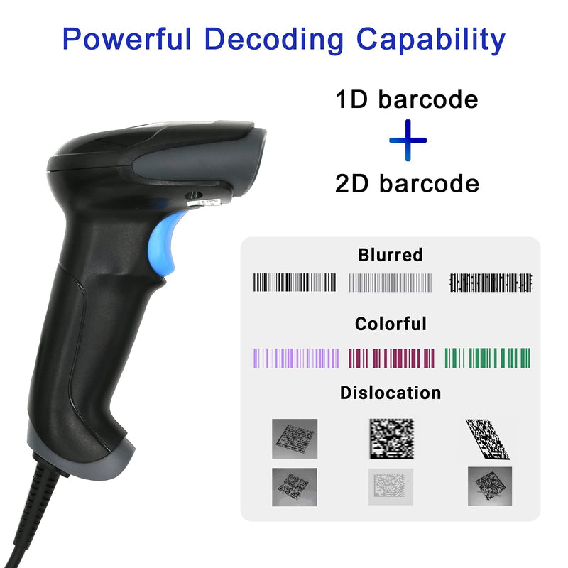 [Australia - AusPower] - Ayake Barcode Scanner Wired Handheld Bar Code Scanner Reader HR30 