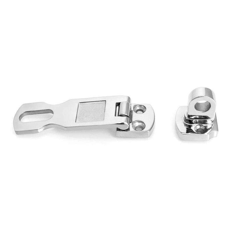 [Australia - AusPower] - QWORK 2 Pack Stainless Steel Door Hasp with Twist Knob 