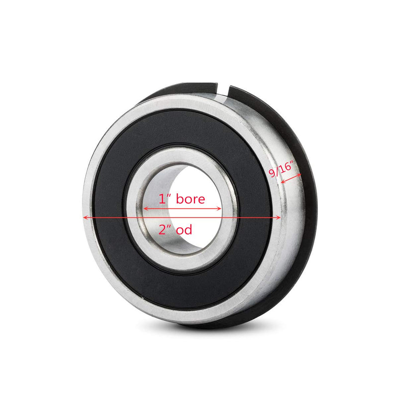 [Australia - AusPower] - Donepart 1" ID x 2" OD Bearing Garage Door Torsion Spring Center Bearings Deep Groove Ball Bearings with Snap Ring, 2 Pcs 1641NR-2RS(2pcs) 