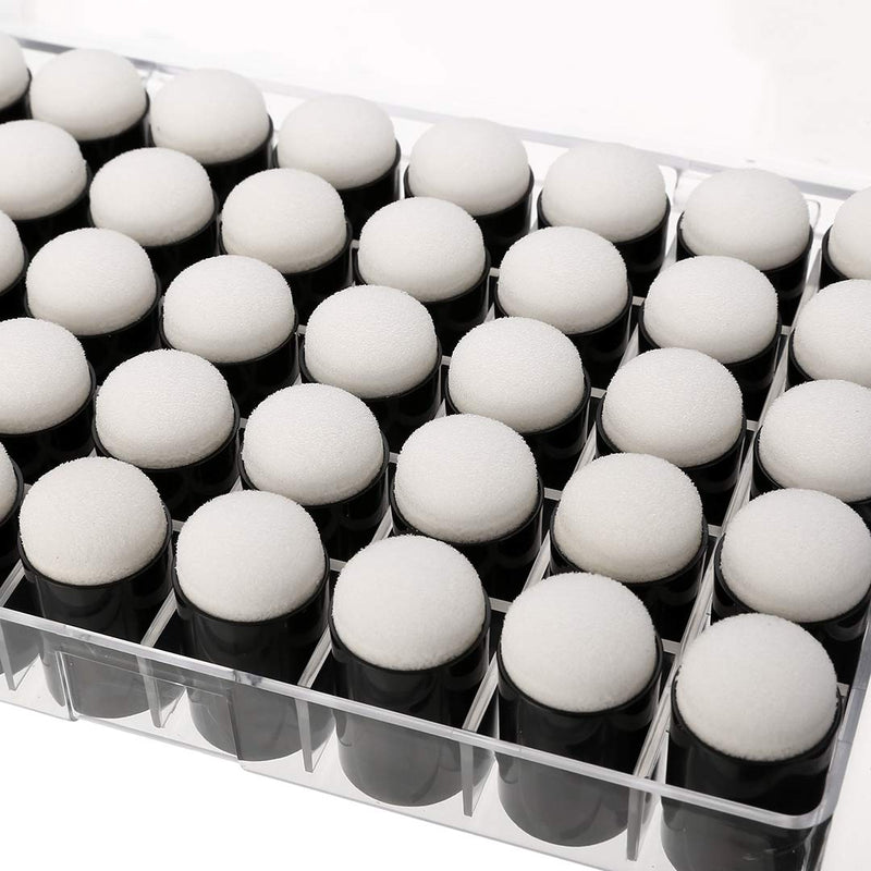 [Australia - AusPower] - 40 Pcs Finger Sponge Daubers with Storage Box for Painting Chalk Ink Card Making Drawing 