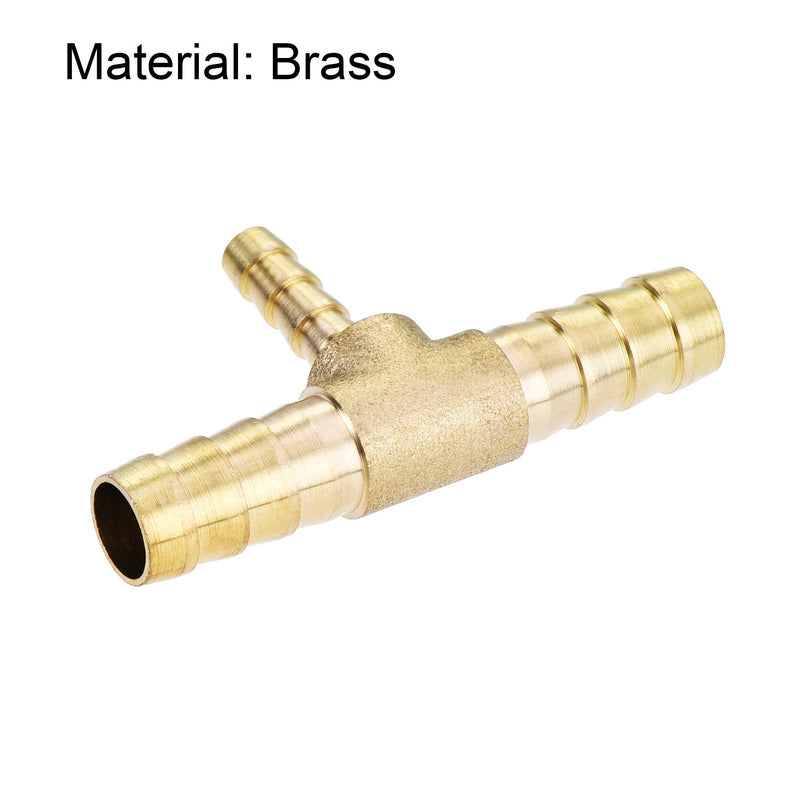 [Australia - AusPower] - uxcell Reducing Barb Hose Fitting Tee T Shape Pipe Connector Brass 5/16" x 5/16" x 3/16" 2Pcs 5/16" x 5/16" x 3/16" 