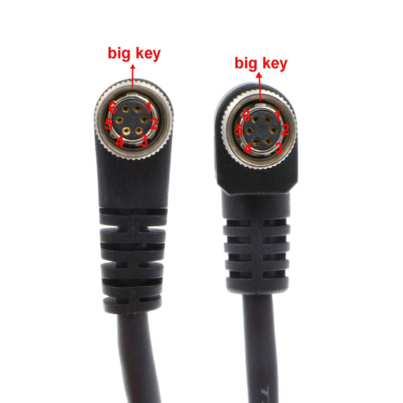 [Australia - AusPower] - Uonecn Hirose HR10A-7P-6S Basler AVT GIGE CCD Industrial Camera Power Right Angle 6-Pin Female Data Cable 1 Meter 