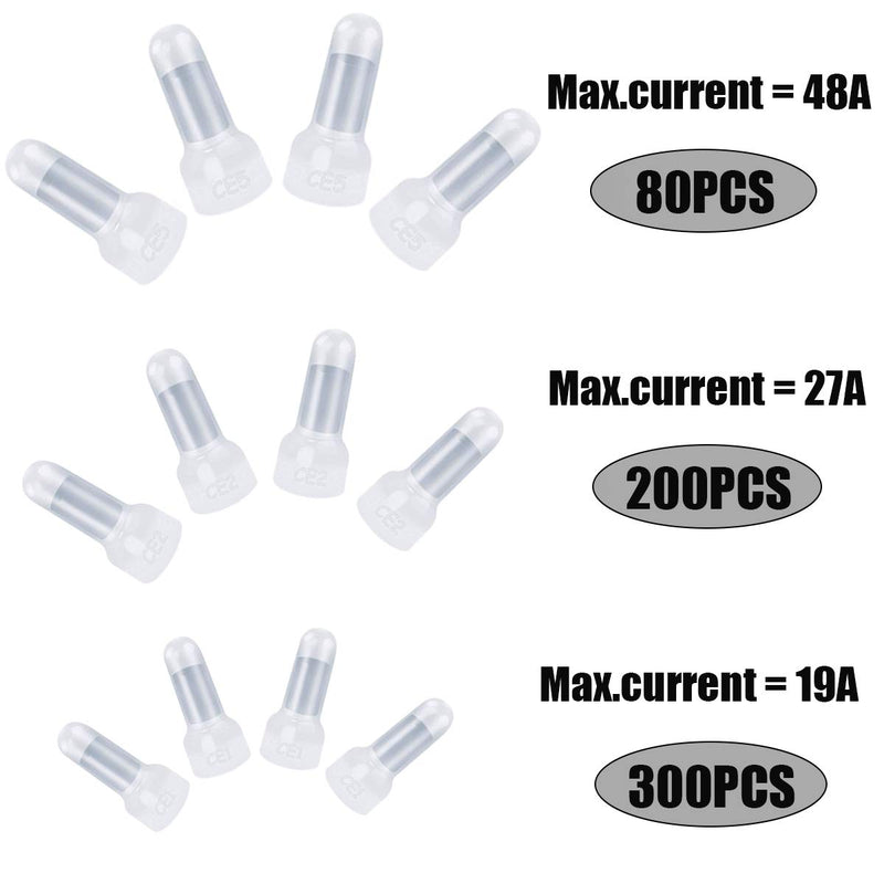 [Australia - AusPower] - smseace 580PCS Closed End Crimp Terminal 22-16/16-14/12-10 AWG Protective Closed End Wire Cap Crimp Connector SM-10 