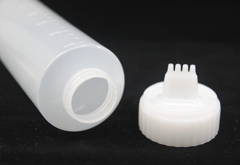 [Australia - AusPower] - ZEESOON 4 Hole Sauce Plastic Squeeze Squirt Condiment Bottles Dispenser for Ketchup Jam Mayonnaise Mustard (Medium) Medium 