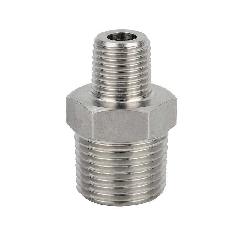[Australia - AusPower] - Metalwork Stainless Steel 316 Forged Pipe Fitting Reducing Hex Nipple 1/2" NPT Male x 3/8" NPT Male 2000psi (1 Pc) 1/2" Mnpt x 3/8" Mnpt Reducing Nipple 