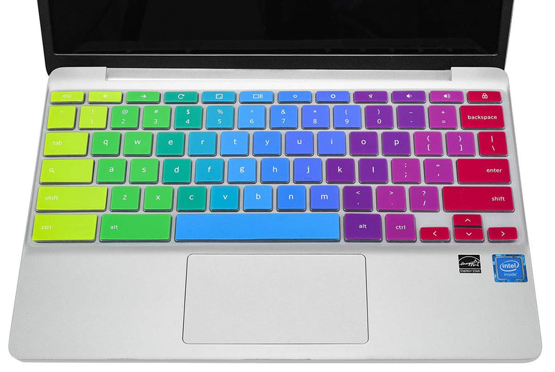 [Australia - AusPower] - Colorful Keyboard Cover for HP Chromebook X360 11.6/14 inch, HP Chromebook 11 11A-NB0013DX/G7 EE/G6 EE/G2/G3/G4/G5, HP Chromebook 14-db/ca/ak/DA 14B-CA 14a-na Series, Chromebook Skin, Rainbow 