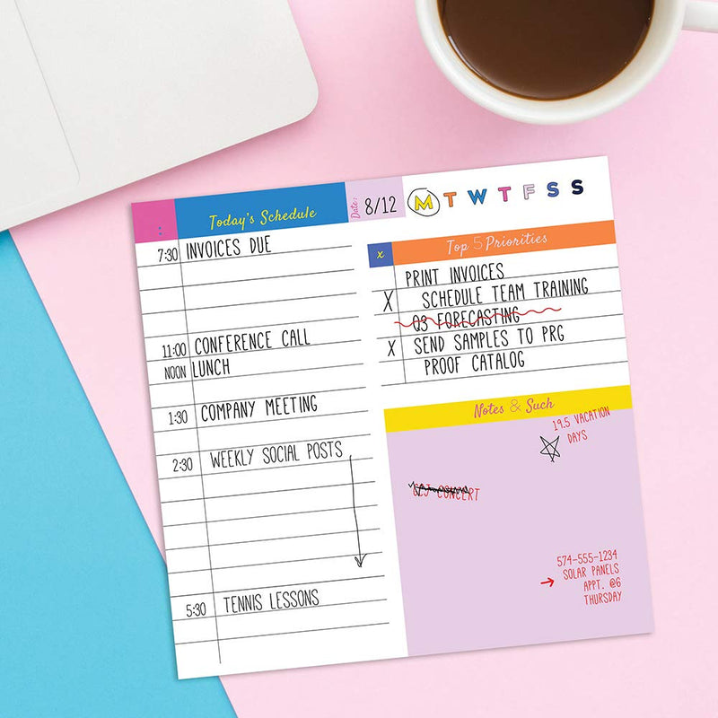 [Australia - AusPower] - Daily Planning Calendar: 5.25 x 5.25 Productivity Note Book (365 Undated Pages) 