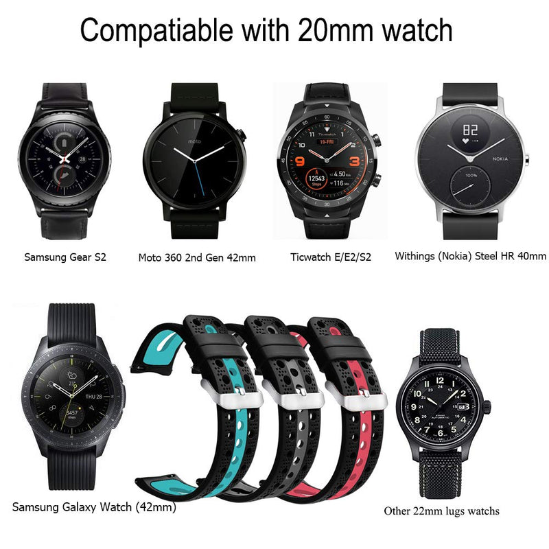 [Australia - AusPower] - Nigaee Compatible with Samsung Gear S3 Frontier & Classic, Galaxy Watch 46mm Bands, 22mm Silicone Watch Band Quick Release Strap Replacement for Gear S3 Smartwatch Bands Women Men Kit1 