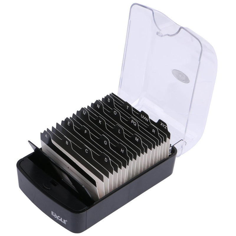 [Australia - AusPower] - Eagle Business Card Holder Case Box Plastic Push-Button Storage up to 350 Cards 