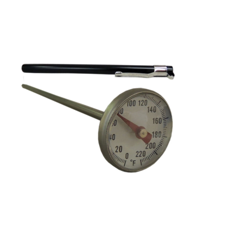 [Australia - AusPower] - Supco ST02 Stainless Steel Pocket Dial Thermometer, 5" Stem, 1" Dial, 0 to 220 Degrees F 1 inches Diameter 