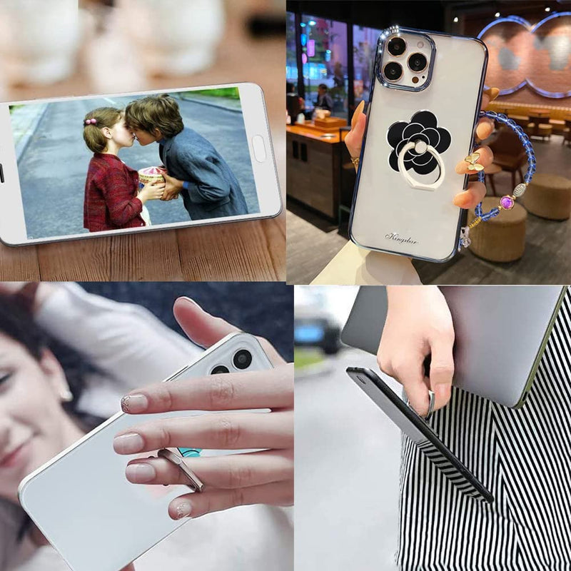 [Australia - AusPower] - Cell Phone Ring Holder Flower,Fwaytech 360 Rotate Metal Finger Ring Socket Grip Kickstand for Smartphones,4Pack (Flower4) 
