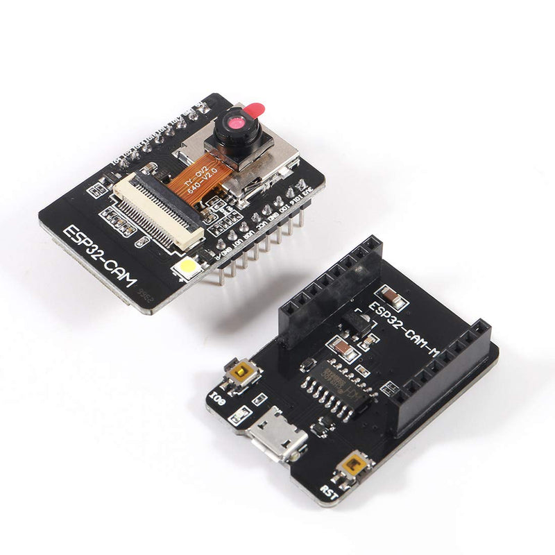 [Australia - AusPower] - AITRIP 2 Pieces ESP32-CAM WiFi Board ESP32-CAM-MB Micro USB to Serial Port CH340G with OV2640 2MP Camera Module Compatible with Arduino IDE Arduino Raspberry Pi 2 Pieces ESP32-CAM-MB 