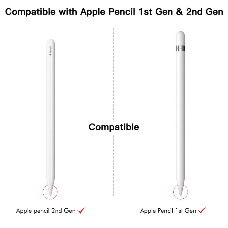 [Australia - AusPower] - MEKO 4 Pack Replacement Tips for Apple Pencil 1st Gen & 2nd Gen, Pen Nibs for iPad Pro Pencil- White A-White 