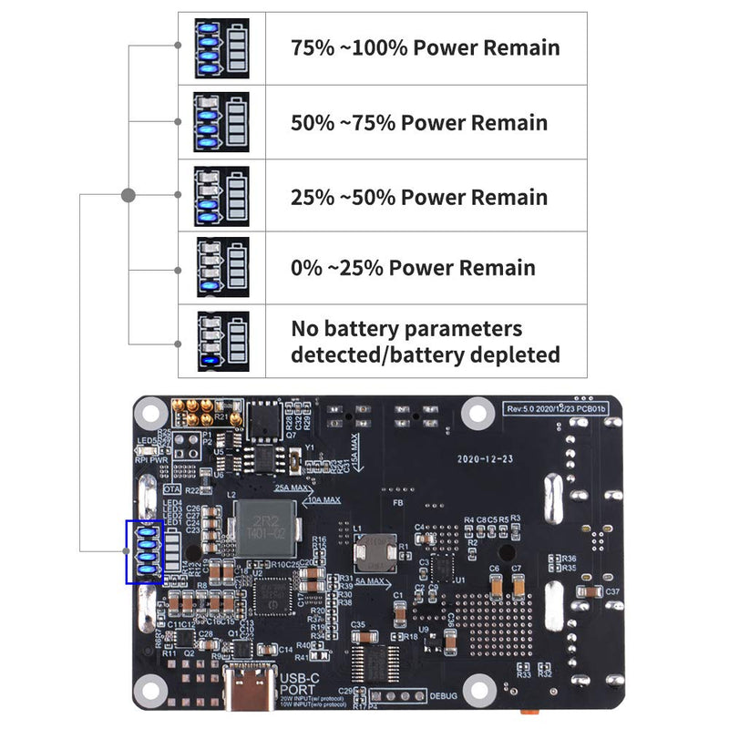 [Australia - AusPower] - GeeekPi Raspberry Pi UPS V5 Power Supply Uninterruptible UPS HAT,Support 18650 Battery Charger Power Bank Power Management Expansion Board 5V for Raspberry Pi 4B/3B+/3B/2B/B+/B/A+/A 