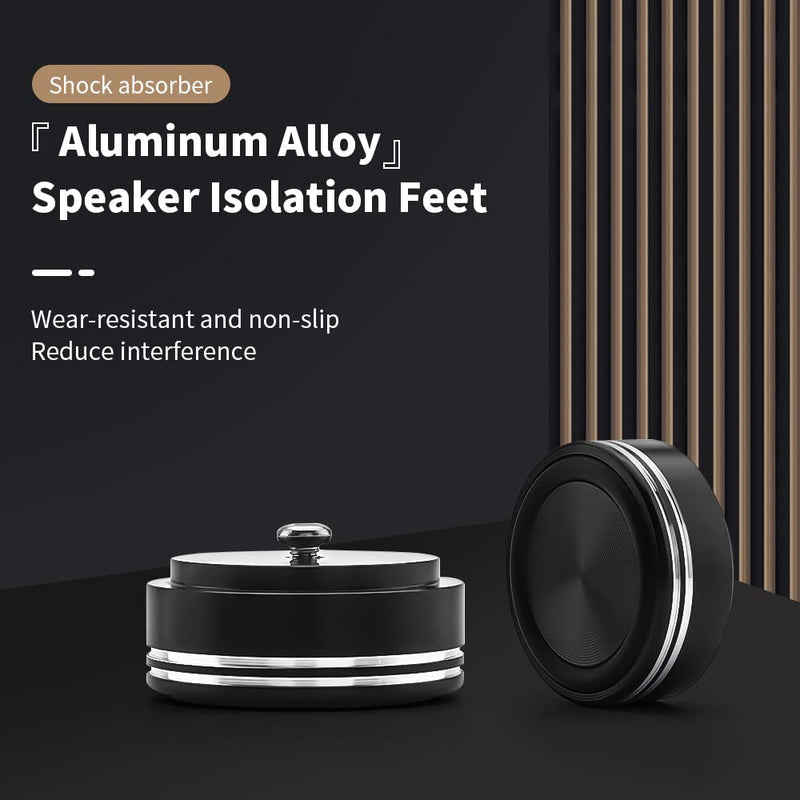 [Australia - AusPower] - Audiocrast IF3917B HiFi Speaker Isolation Feet Pads 4PCs Aluminum 39x17mm Black Speaker Shock Absorber Vibration Dampener Floor Protector Resonance Reducer for Audio Subwoofer CD DVD Amplifier DAC IF3917 