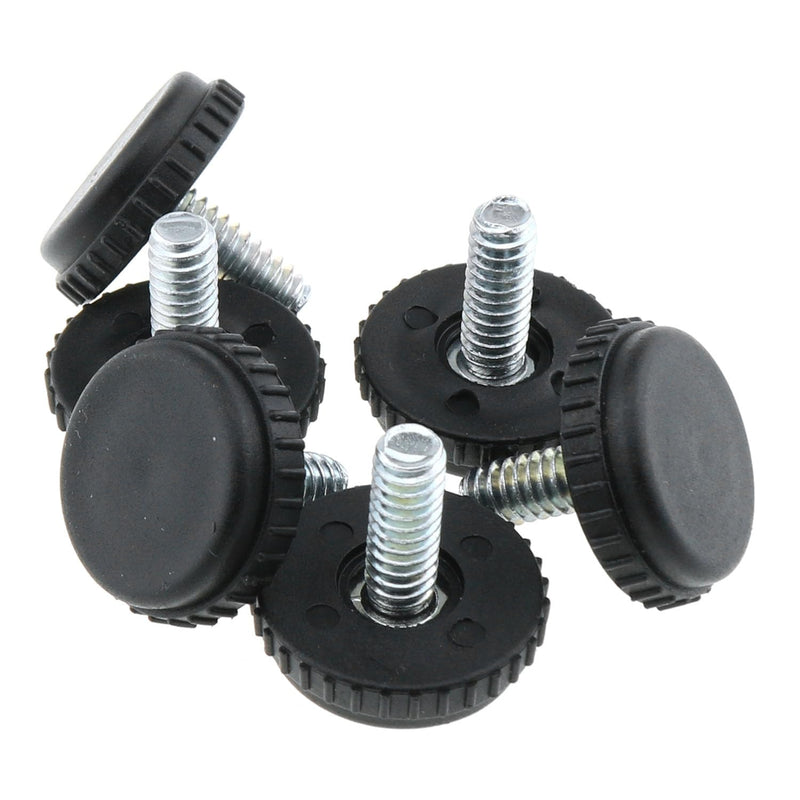 [Australia - AusPower] - MEETOOT 12PCS Screw in Threaded Furniture Leveler Furniture Leveling Feet 1/4-20 Furniture Adjustable Non Slip Feet for Furniture Table Chair Cabinet and Bathroom Cabinet 