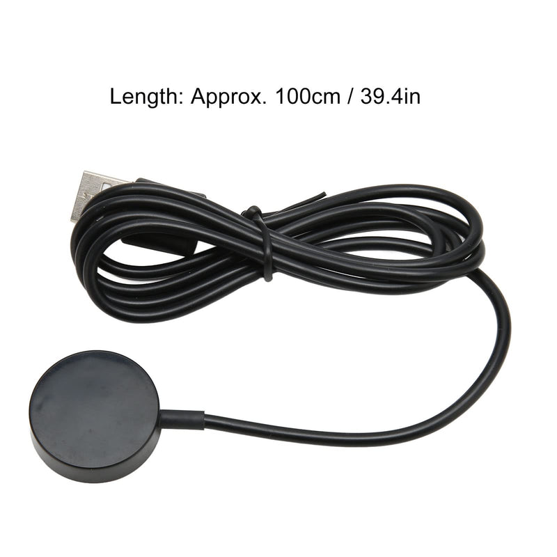 [Australia - AusPower] - Smart Watch Charger, Replacement Magnetic Watch USB Charging Cable Cord for Fossil Q Gen 1 2 Founder 2 Wander 2 Marshal 3 Explorer 3 Venture Series Smart Watches (Black) Black 