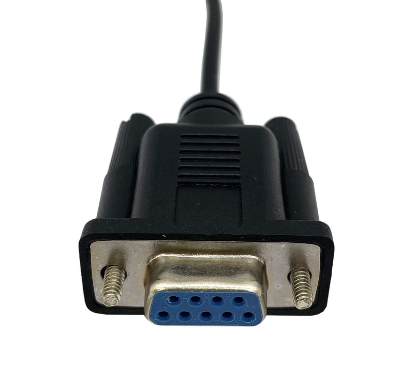 [Australia - AusPower] - Dafensoy USB to RS232 Serial Adapter, Right Turn USB Mini 5 Pin Male to DB9 Pin Female Serial Converter Cable, for Various Serial Devices and USB Mini Port Black 1.8M/6Feet 