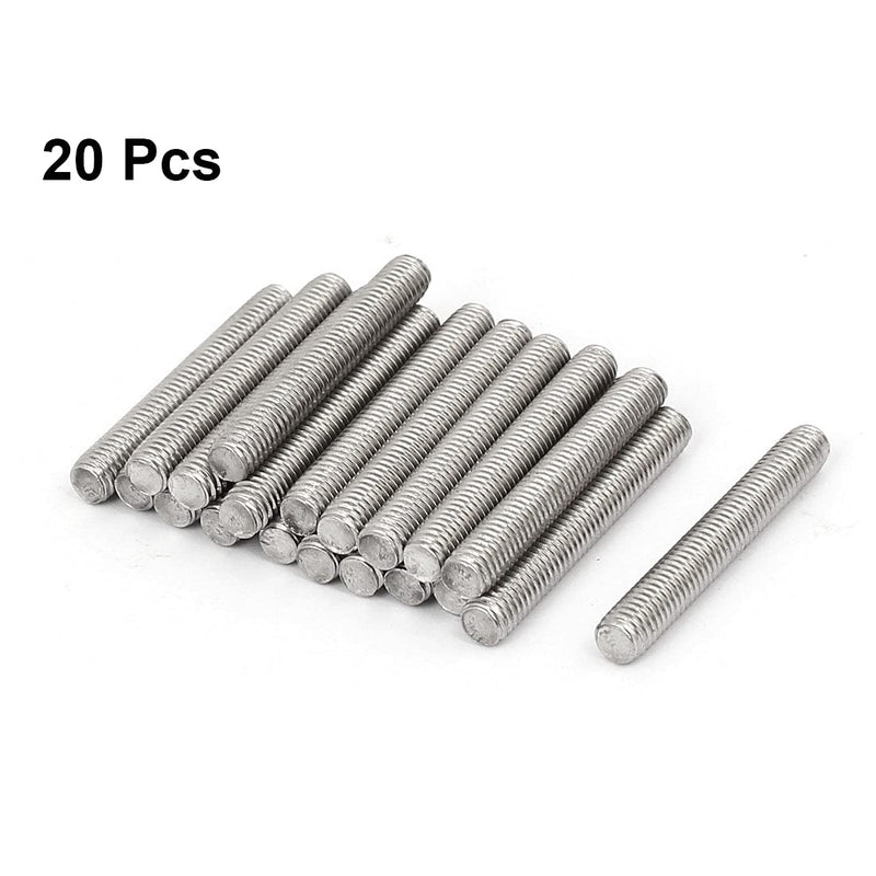[Australia - AusPower] - Awclub Fully Threaded Rod, M5-0.8 Thread Pitch, 30mm Length 304 Stainless Steel Thread Bar Studs Rods, Right-Hand Threads 20pcs M5 x 30mm 