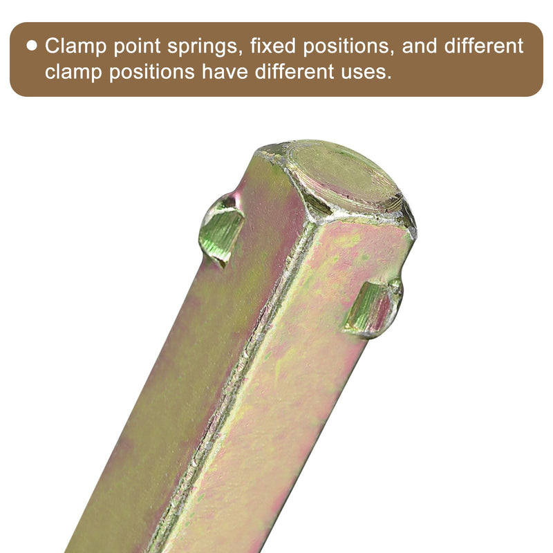 [Australia - AusPower] - uxcell Door Knob Spindle, Spare Door Handle Spindle Bar, 50mm Long Door Spindle Replacement Door Handle Parts for 7mm Thick Doors, Gold 