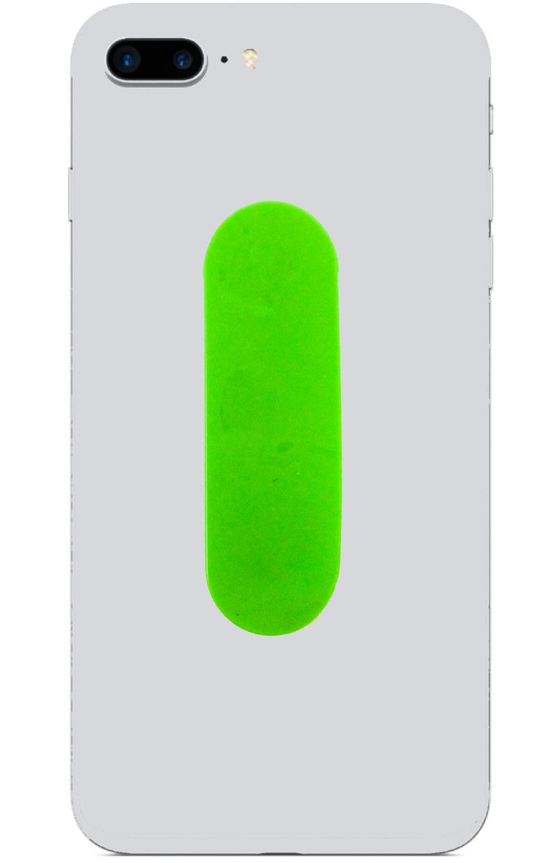 [Australia - AusPower] - Pinch Grip Cell Phone Holder Accessories | Adhesive Loop | Finger Strap for iPhone Galaxy Android Tablet Smartphone | Rubber Handle Vent Mount Mobile Devices (Lime) Lime 
