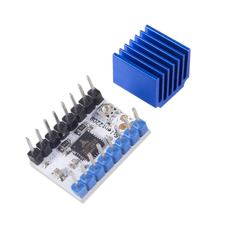 [Australia - AusPower] - 4PCS 3D Printer Stepper Motor Driver TMC2208 V1.2 Stepstick Stepper Driver Module Carrier with Heat Sink Screwdriver for 3D Printer Controller Boards Ramps 1.4 MKS Gen Mega i3 Ender-3 Pro 