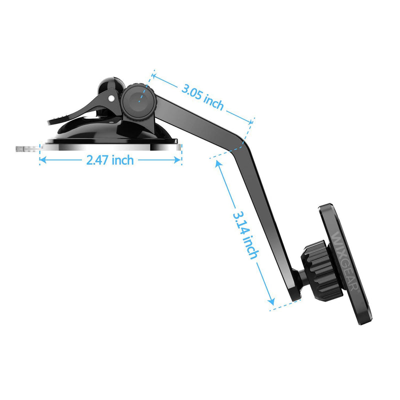 [Australia - AusPower] - Magnetic Mount, WixGear Universal Dashboard Curved Magnetic Phone Car Mount Holder for Cell Phones and Mini Tablets with Fast Swift-snap Technology, Magnetic Cell Phone Mount 