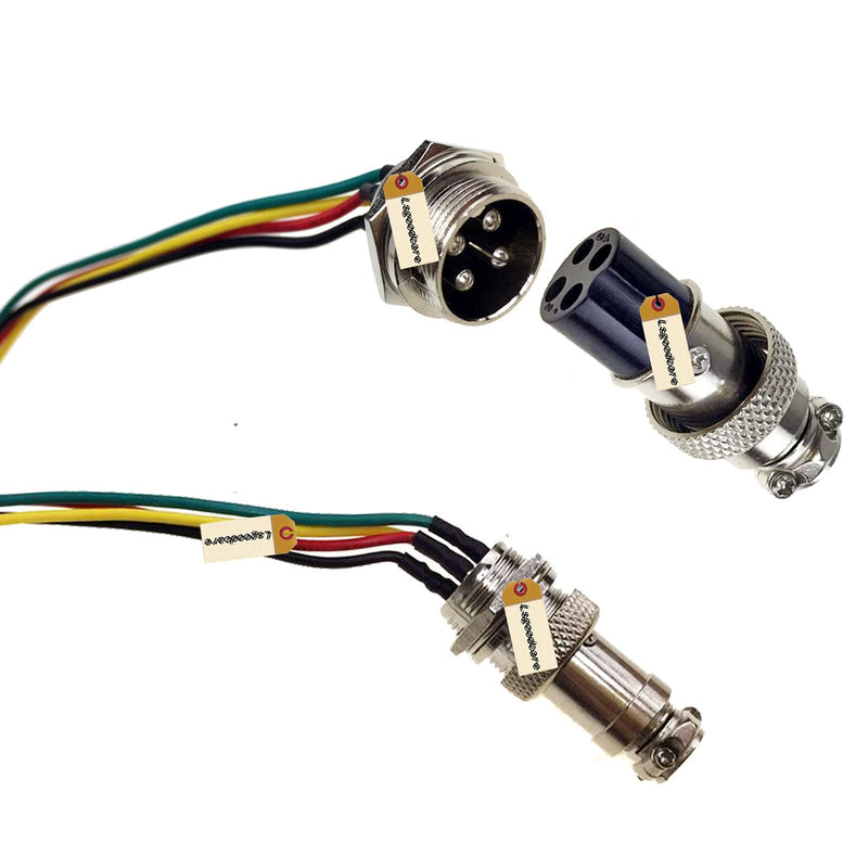 [Australia - AusPower] - Lsgoodcare 10Pcs GX16-4pin Male Aviation Connector Power Electrical Terminal Socket with 20Awg 7.87Inch Cable & 16MM 4Din Female Plug Sockets 16MM-4P 