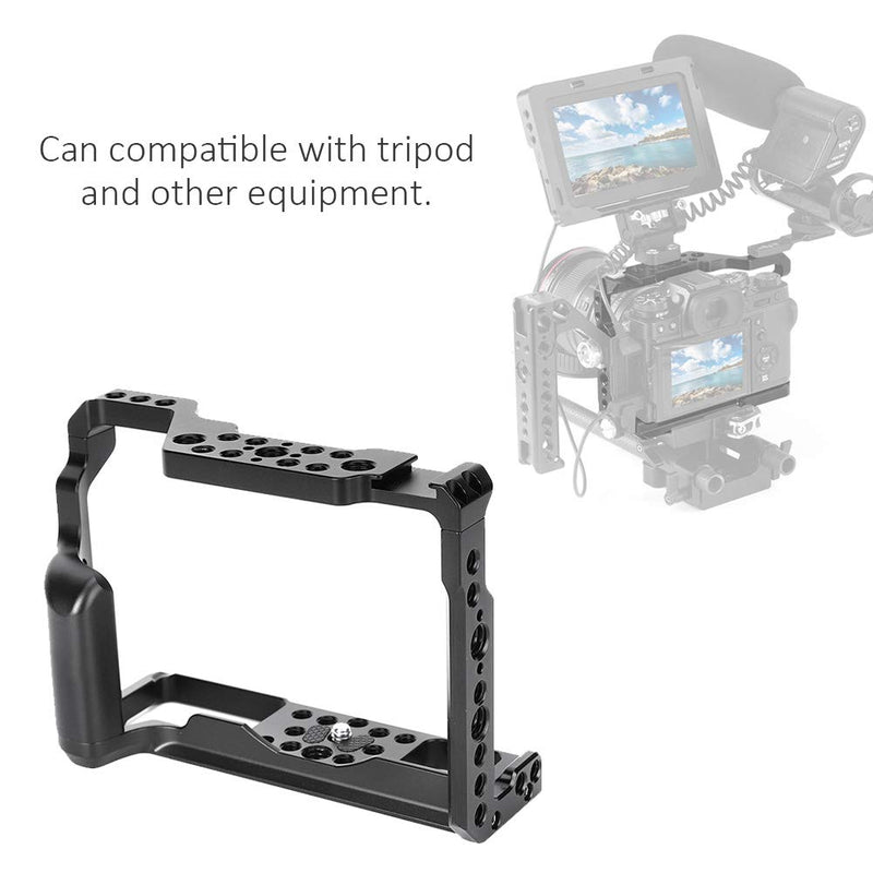 [Australia - AusPower] - Camera Rig Cage for Fuji XT2 XT3, Video Cage Protective Frame with 1/4 3/8 Screws Hole and Shoe Mount for Microphone, Photography Light, Stabilizer Grip 