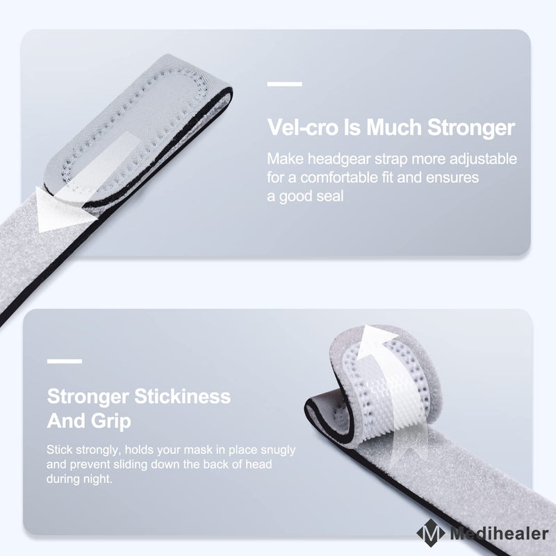 [Australia - AusPower] - 2 Packs Replacement Headgear for Nuance Pro - Headgear Straps (2Packs) with Stronger Touch-Fasten-ers and Elasticity, CPAP Strap for Nuance Pro, Snugly Fit & Reducing Air Leaks, Medihealer Supplies. 
