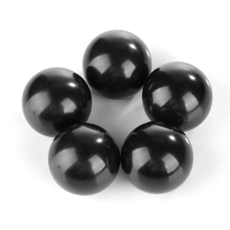 [Australia - AusPower] - 5Pcs Bakelite Ball Gear Knob Black Round Spherical Knob Embedded Copper Nut BM6 * 25 Machine Tool Replacement 