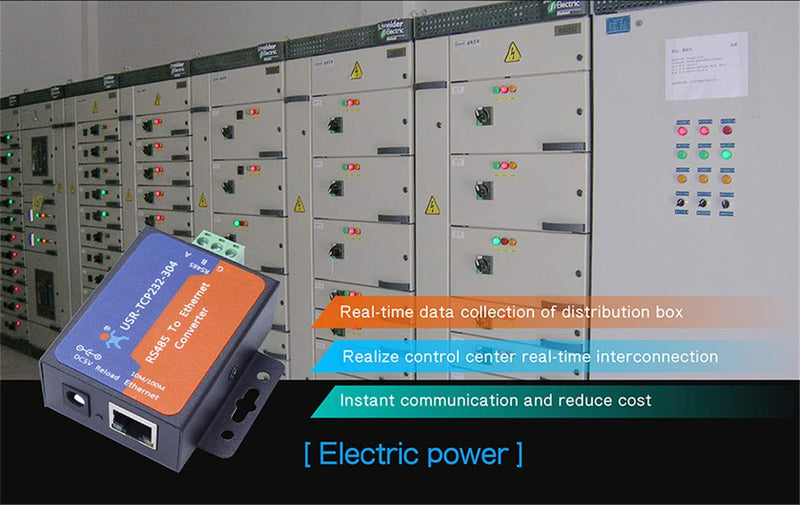 [Australia - AusPower] - Single Port Serial Server RS232 RS485 RS422 Serial to Ethernet Converter DC 5V Transparent Transmission Between RS232/RS485/RS422 Ethernet Serial Data Communication Device (TCP232-304 RS485 Port) TCP232-304 RS485 Port 