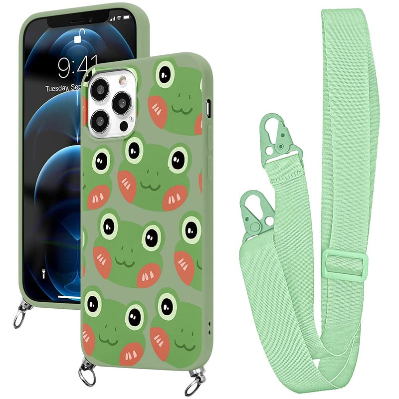 [Australia - AusPower] - Yoedge Crossbody Case for Samsung Galaxy J7 Prime [ 5.5" ] with Adjustable Neck Cord Lanyard Strap - Soft Silicone Shockproof Protective Cover with Lovely Design Pattern - Frog B_Frog 