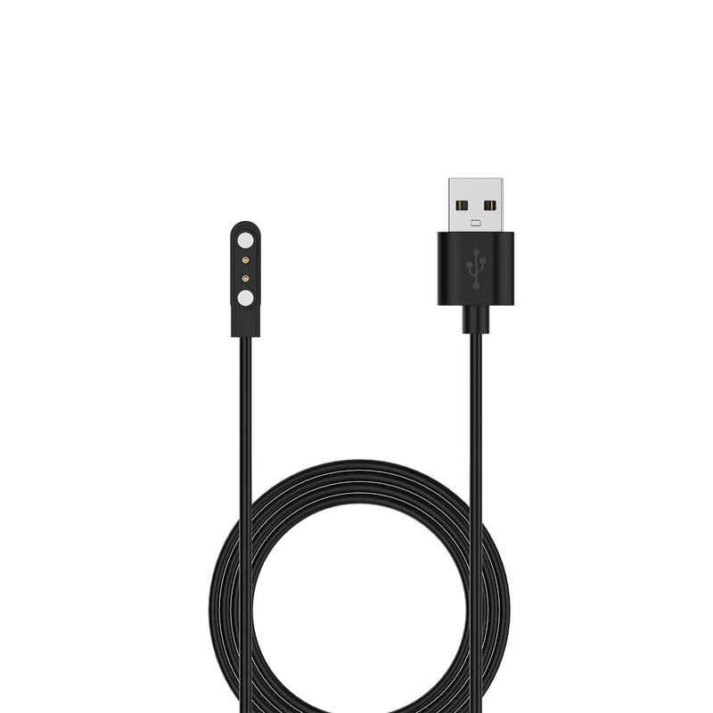 [Australia - AusPower] - Replacement Charging Cable Compatible with LUOBA Smart Watch Charger Cable USB Portable Magnetic Charging Cord for LUOBA Charger Accessories (Black*2) Black*2 