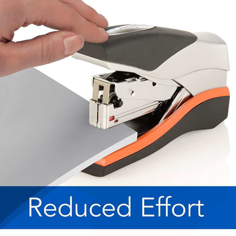 [Australia - AusPower] - Swingline Stapler, Half Strip Desktop Stapler, 40 Sheet Capacity, Low Force, Compact Size, Office, Desk, Optima 40, Orange/Silver/Black, 1 Count (87842) Pack of 1 